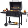 Holzkohlegrill TEPRO "Grillwagen Toronto XXL", grau (anthrazit, edelstahlfarben), B:152cm H:137cm T:73cm, Grills, BxTxH: 152x73x137 cm, mit 2 Grillrosten und Pizzastein Vorrichtung