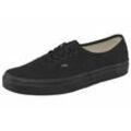 Sneaker VANS "Authentic", Gr. 36,5, schwarz (schwarz, schwarz), Textil, sportlich, Schuhe Skaterschuh Canvassneaker Sneaker low Schnürschuh, aus textilem Canvas-Material