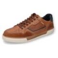 Sneaker CAMEL ACTIVE, Herren, Gr. 40, braun (cognac, blau), Glattleder, Veloursleder, sportlich, Schuhe, Retro Sneaker, Schnürschuh, Halbschuh mit Lederinnensohle