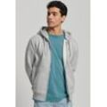 Kapuzensweatjacke SUPERDRY "ESSENTIAL LOGO ZIP HOODIE", Herren, Gr. S, grau (athletic grau marl), Sweatware, Obermaterial: 55% Baumwolle, 45% Polyester, meliert, casual, slim fit, Langarm, Sweatjacken