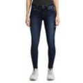 Skinny-fit-Jeans TOM TAILOR DENIM "JONA", Damen, Gr. 27, Länge 34, blau (schwarz stone wash denim), Denim/Jeans, Obermaterial: 72% Baumwolle, 27% Polyester, 1% Elasthan, casual, skinny fit lang, Jeans