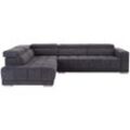 Livetastic Ecksofa , Grau , Holz, Metall, Textil , Eukalyptusholz , Sperrholz , 4-Sitzer , Ottomane links, L-Form , 299x212 cm , elektrischer