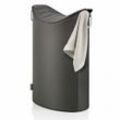 Blomus Wäschesammler Frisco , Anthrazit , Metall, Textil , 65 L , 45x67x28 cm , faltbar , Badaccessoires, Wäschesäcke & Tonnen