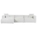 Carryhome Ecksofa , Creme , Textil , 3-Sitzer , Füllung: Polyester , Ottomane links, L-Form , 323x178 cm , Stoffauswahl, seitenverkehrt erhältlich,