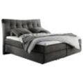 Esposa Boxspringbett , Anthrazit , Textil , H2 , Höhe ca. 16 cm , 180x200 cm , Stoffauswahl, Topper durchgehend , Schlafzimmer, Betten,