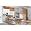 Stylife Jugendzimmer , Grau, Eiche , Textil, Holzwerkstoff , 4 Fächer , 120x200 cm , Blauer Engel, Goldenes M, Made in Germany , Typenauswahl,