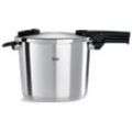 Fissler Schnellkochtopf Vitaquick , Silber , Metall , 10 L , Made in Germany , Druckregelventil, Sicherheitsverschluss , Kochen, Töpfe,