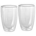 Leonardo Kaffeebecher DUO II , Klar , Glas , 400 ml , 18.1x14x9.4 cm , hitzebeständig, doppelwandig , Kaffee & Tee, Tassen, Kaffeebecher