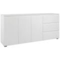 Carryhome Sideboard , Weiß , Holzwerkstoff , 2 Fächer , 3 Schubladen , 178x80x40 cm , Wohnzimmer, Kommoden & Sideboards, Sideboards
