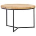 Linea Natura Couchtisch , Eiche , Holz , Eiche , massiv , rund , eckig, Flachrohr , 60x37x60 cm , einfacher Aufbau , Wohnzimmer, Wohnzimmertische,