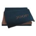 Joop! Wohndecke Uni Doubleface , Dunkelblau, Dunkelbraun , Textil , 150x200 cm , Made in Germany, Oeko-Tex® Standard 100 , Kettelrand, pflegeleicht ,