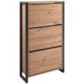 Livetastic Schuhkipper , Eiche Artisan, Anthrazit , Holzwerkstoff , 70x125x25 cm , Garderobe, Schuhaufbewahrung, Schuhkipper