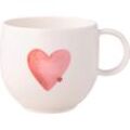 Villeroy & Boch Kaffeebecher With Love , Weiß , Keramik , Herz , 290 ml , 12.5x9.5x8.5 cm , Kaffee & Tee, Tassen, Kaffeebecher