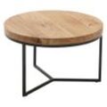 Novel Couchtisch , Schwarz, Eiche , Holz, Metall , Eiche , massiv , rund , eckig , 60x38x60 cm , Wohnzimmer, Wohnzimmertische, Couchtische,