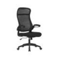 Carryhome Drehstuhl , Schwarz , Kunststoff, Textil , Drehkreuz , 66x114-122x66 cm , Sitzfläche 360° drehbar , Arbeitszimmer, Bürostühle, Drehstühle