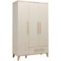 Paidi Babykleiderschrank Malio , Beige , Holzwerkstoff , 5 Fächer , 1 Schubladen , 123.5x202.9x55.6 cm , Blauer Engel, Goldenes M , Babymöbel,