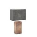 Fischer & Honsel Tischleuchte Bronco , Grau , Textil , 13x50x30 cm , Schnurschalter , Lampen & Leuchten, Innenbeleuchtung, Tischlampen, Tischlampen