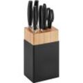 Zwilling Messerblock Five Star , Schwarz , Kunststoff, Holz , 7-teilig , Made in Germany , Kochen, Küchenmesser, Messersets