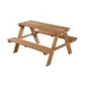 roba Kinder-Outdoor-Sitzgruppe »Picknick for 4« - Braun - Massivholz