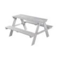 roba Kinder-Outdoor-Sitzgruppe »Picknick for 4« - Grau - Massivholz