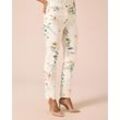 Jeans mit Blumen-Print