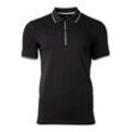 Poloshirt ARMANI EXCHANGE "Poloshirt", Herren, Gr. M, blau (marine), Obermaterial: 95% Baumwolle CO. 5% Elasthan EL., Kurzarm, Shirts