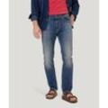 Straight-Jeans "Rando Dicke Nähte", Herren, Gr. 32, Länge 34, blau (ocean blau fashion), Denim/Jeans, Obermaterial: 99% Baumwolle, 1% Elasthan, PIONEER AUTHENTIC JEANS, casual, Jeans