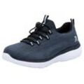 Slip-On Sneaker RIEKER SPORT, Damen, Gr. 36, blau (nachtblau), Textil, unifarben, sportlich, Schuhe, Schlupfschuh, Halbschuh, Freizeitsneaker mit MemoSoft-Ausstattung