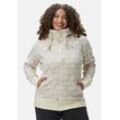 Sweatjacke RAGWEAR "Neska Print Zip Plus", Damen, Gr. 44, beige, Sweatware, Obermaterial: 70% Baumwolle, 30% Polyester, casual, gerade hüftbedeckend, hoch geschlossener Ausschnitt, Langarm Ärmel ohne Ärmelschlitz Rippbündchen, Sweatjacken, Cooler Damen Zip-Hoodie mit Kapuze und Print