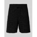 Regular Fit Shorts mit Strukturmuster