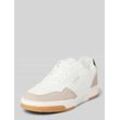 Low Top Sneaker aus hochwertigem Kunstleder mit Color Blocking