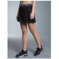 Jerseyrock TRIGEMA "TRIGEMA Skort / Sport Hosenrock", Damen, Gr. L, schwarz, 85% Polyester, 15% Elastan, sportlich, Röcke