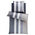 Joop! Bettwäsche Cornflower Stripes , Anthrazit, Grau , Textil , Streifen , 135x200 cm , Textiles Vertrauen - Oeko-Tex® , pflegeleicht,