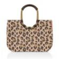 Reisenthel Einkaufskorb Leo Macchiato , Braun, Schwarz , Textil , 25 L , bauchig , 46x34.5x25 cm , nachhaltig , Freizeit, Koffer & Taschen,