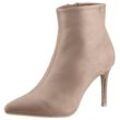 Stiefelette ANISTON SHOES, Damen, Gr. 36, beige, Velourslederimitat, elegant, Schuhe High Heel Stiefelette Ankleboots, Ankleboots in spitzer Form - NEUE KOLLEKTION