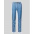 Straight Fit Jeans aus Light Denim