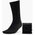 6er Pack Socken - Damen, Herren - schwarz