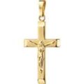 Ketten-Anhänger FIRETTI "Schmuck Geschenk Gold 375 Halsschmuck Anhänger Kreuz", gold (gelbgoldfarben), Schmuckanhänger, Damen, Gelbgold 375, 1,2 g, Made in Germany