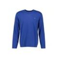 Longsleeve GANT "Longsleeve REGULAR SHIELD LONG SLEEVE 1er Pack", Herren, Gr. L, blau (blau (rich blau)), Obermaterial: 100% Baumwolle CO., Langarm, Shirts