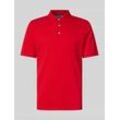 Regular Fit Poloshirt mit Label-Print Modell 'Pete'