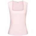 Tanktop LASCANA, Damen, Gr. 32/34, rosa (hellrosa), Jersey, Obermaterial: 95% Polyester, 5% Elasthan, unifarben, modisch, figurbetont hüftlang, eckiger Ausschnitt, ohne Ärmel, Tops, aus bügelfreiem Material, elegantes Basic-Top mit breiten Trägern