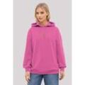 Kapuzenpullover F4NT4STIC "Finger Herz bestickt", Damen, Gr. L, hyper pink, Obermaterial: 80% Baumwolle, 20% Polyester, casual, oversize, Langarm, Pullover, bestickt, Premium Qualität