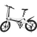 E-Bike SXT SCOOTERS "Velox MAX" Gr. 41, weiß (schwarz, braun), E-Bikes, 41cm, 20 Zoll (50,80cm), Pedelec, Elektrofahrrad für Damen u. Herren