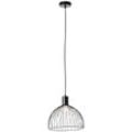 BRILLIANT Pendelleuchte "Blacky", schwarz (schwarz matt), Ø 30cm H: 132,5cm, Lampen, im Retro Look, 132,5 cm Höhe, Ø 30 cm, E27, Metall, schwarz matt