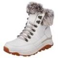 Winterboots RIEKER EVOLUTION, Damen, Gr. 41, weiß (sanftes weiß), Leder, Textil, sportlich, Schuhe, Hightop Sneaker, Schnürboots, Winterschuh mit Lammwollfutter