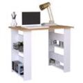 Schreibtisch VCM "VCM Holz Schreibtisch Computertisch Arbeitstisch Bürotisch Büro Tisch Efilo" Gr. 90, weiß, honig, eiche, B:90cm H:74cm T:56cm, Tische