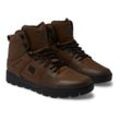 Winterboots DC SHOES "Pure Hi", Gr. 10,5(44), schwarz chocolate, Obermaterial: Leder (Kuh) / Futter: Textil / Außensohle: Gummi, Schuhe