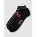 Sneakersocken mit Label-Print im 2er-Pack