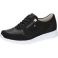 Sneaker WALDLÄUFER "K-JENNY", Damen, Gr. 4,5 (37,5), schwarz, Nubukleder, Nappaleder, Textil, unifarben, sportlich, Schuhe, Komfortschuh, Bequemschuh mit Orthotritt, in extrabreiter Weite K