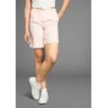 Chinoshorts LAURA SCOTT, Damen, Gr. 34, N-Gr, rosa (rose), Obermaterial: 94% Polyester, 6% Elasthan, unifarben, feminin, regular fit kniefrei, Hosen, mit passendem Gürtel